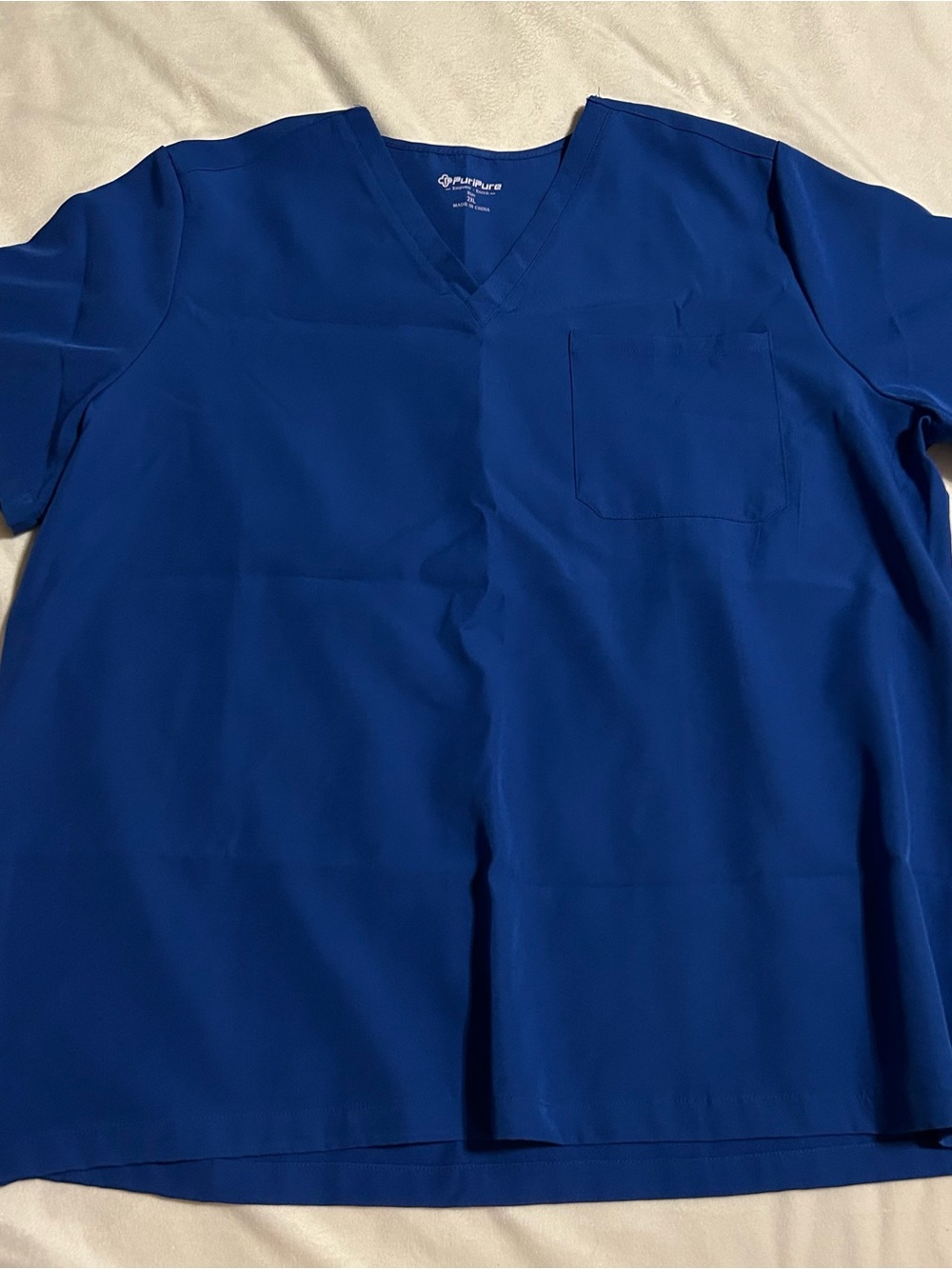 V-Neck Medical Scrub Top - Royal Blue